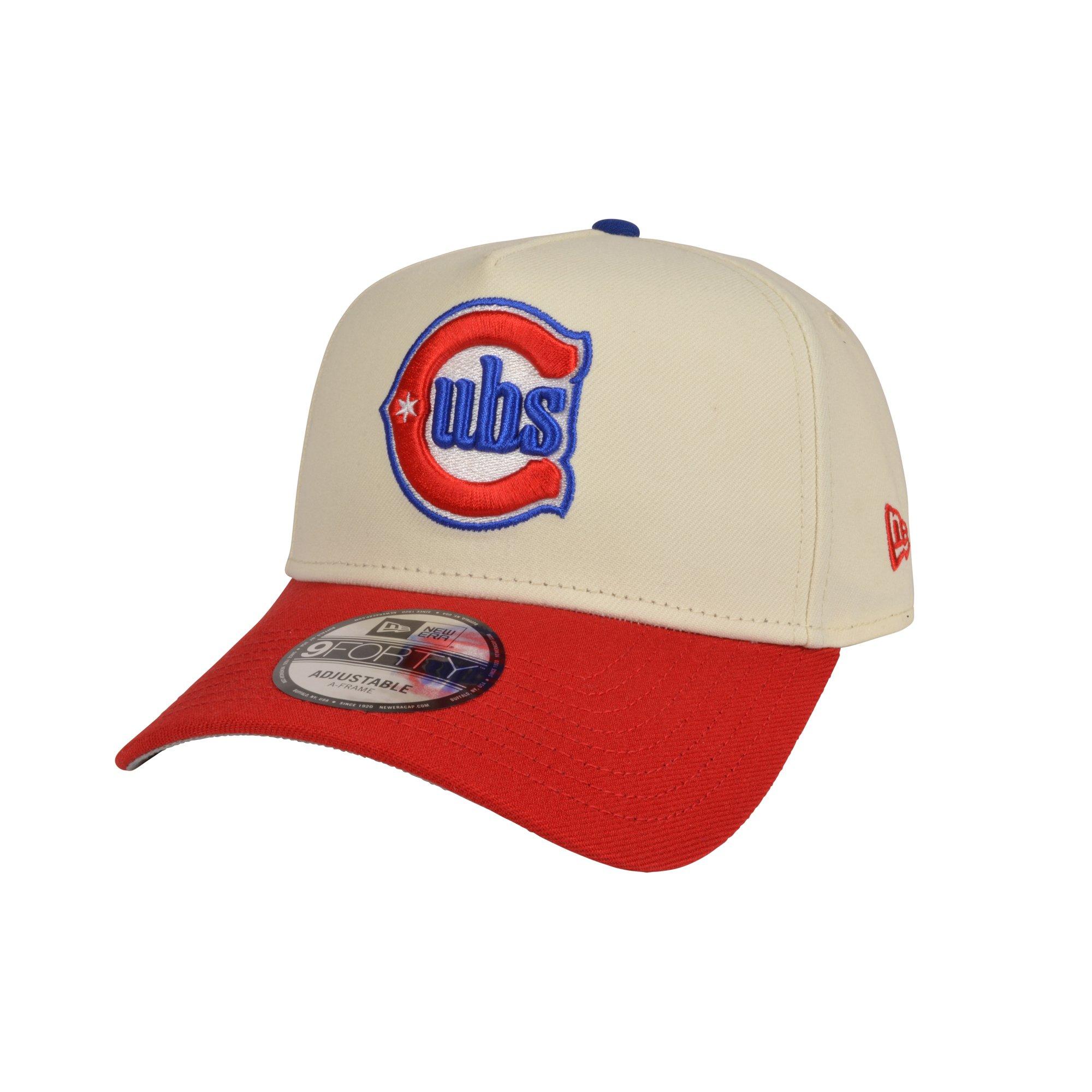New Era Chicago Cubs 9FORTY A-Frame Snapback Hat - Cream/Red - CREAM/RED